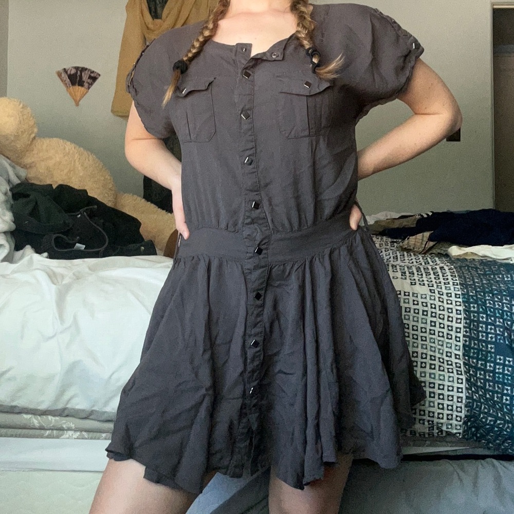 Brown shirt/babydoll dress 🐻🥥🪨